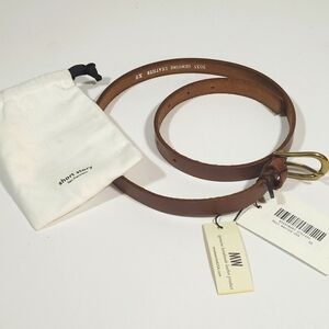 Womans XS genuine brown leather belt